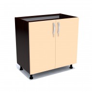 Corp inferior cu 2 usi 80 cm Zebra, Wenge/Cappucinno, fara blat 80 x 82 x 50